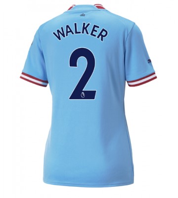 Manchester City Kyle Walker #2 Hjemmedrakt Kvinner 2022-23 Kortermet